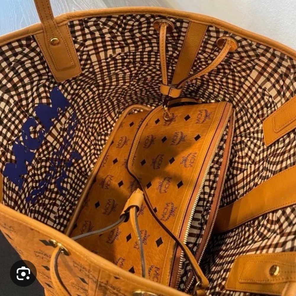 MCM Brown Logo Tote and Crossbody Set - Picture 5 of 5